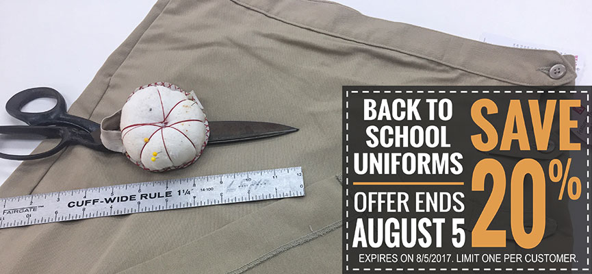 Back to School Uniform Alterations